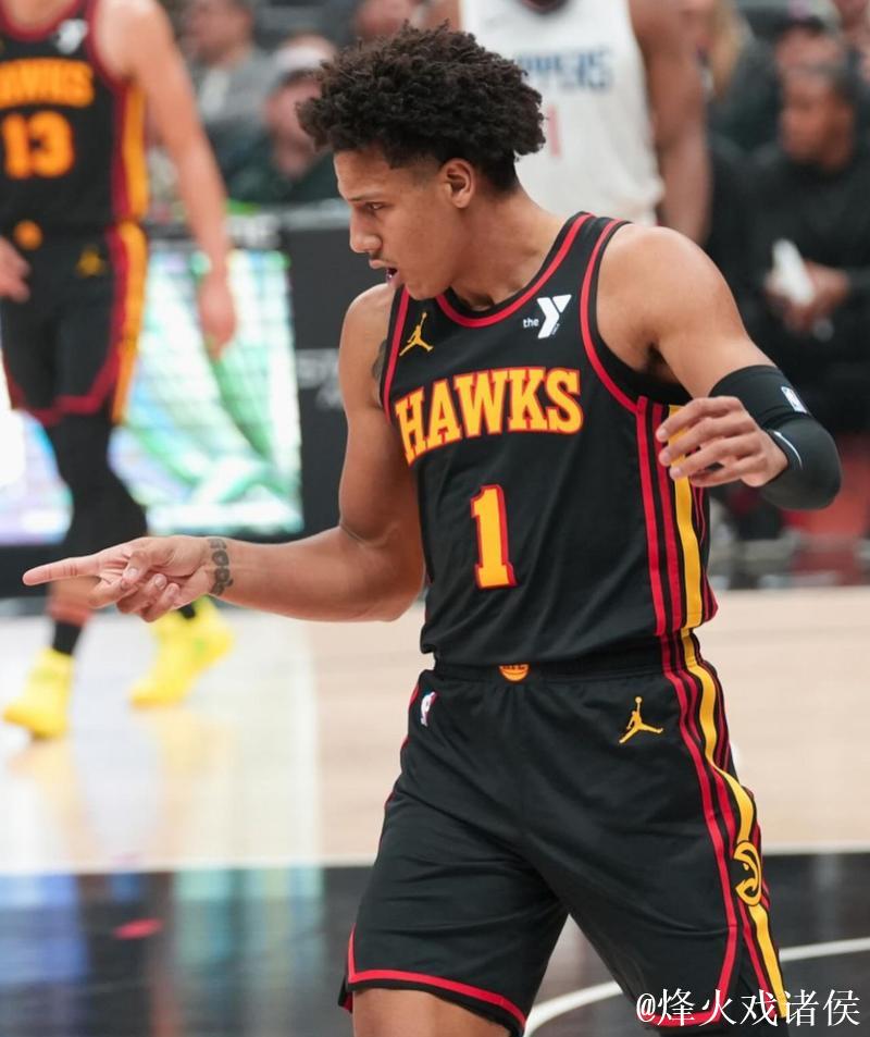 杰伦·约翰逊18+10+11布伦森24+5 老鹰客胜尼克斯